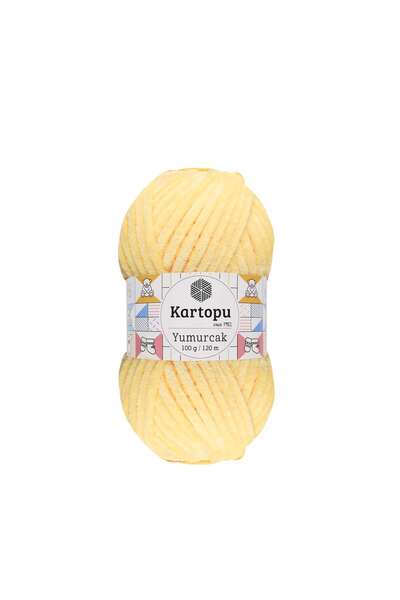 Kartopu 5 Pieces Yumurcak Knitting Yarn K334 Yellow