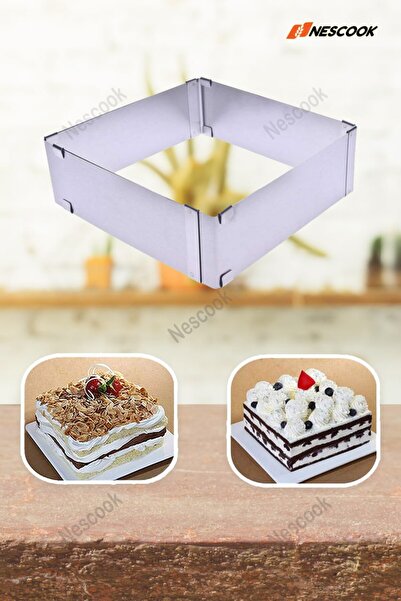 Neskuk دائرة المعجنات من الفولاذ المقاوم للصدأ |   قالب الكيك |   قالب تشيز كيك 20*20 سم إلى 38*38 سم عمق 8 سم