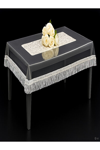 Nur Çeyiz Şeffaf pvc masa örtüsü gri