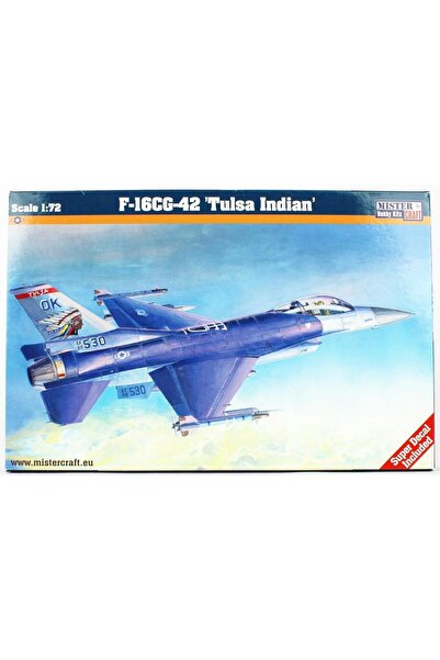 Mistercraft D105 1/72 F-16C-42 (Tulsa Yerlileri) Savaş Uçağı Plastik Model Kiti