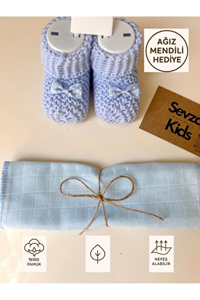 Sevza Kids Bebek Örgü Patik - Yenidoğan - 0-6 Ay