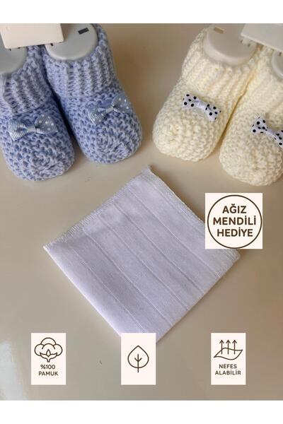 Sevza Kids Bebek Örgü Patik - Yenidoğan - 0-6 Ay