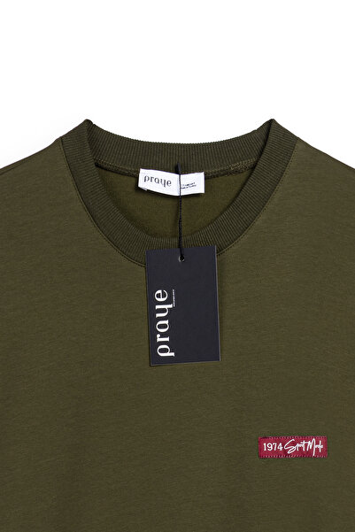 praye με τύπωμα Απλό Φούτερ Χακί