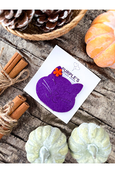 PURPLE'S BİR TUTAM MUTLULUK مشبك شعر للأطفال من مور كيشي كات ذو شعر قليل