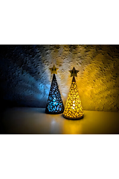 RubaTrend Yılbaşı Temalı Tealight Ağaç Mumluk