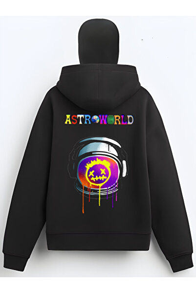 Edizen هودي ترافيس سكوت أستروورلد كار ماسكي نينجا ذو غطاء رأس أسود كبير الحجم...