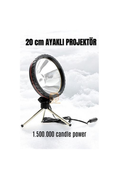 MKR HSNET 3 Ayaklı El Projektörü 360 Derece Avcı Projektörü Tekne Projektör