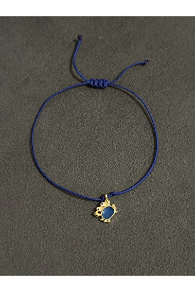 Femenino Mineli Yengeç Figürlü Asansörlü Ayarlanabilir İpli Bileklik