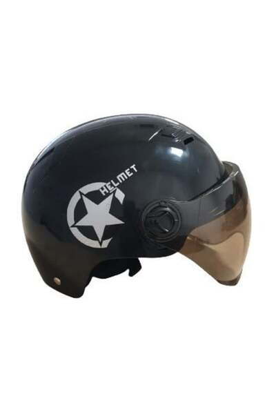 China Scooter helmet Glossy black