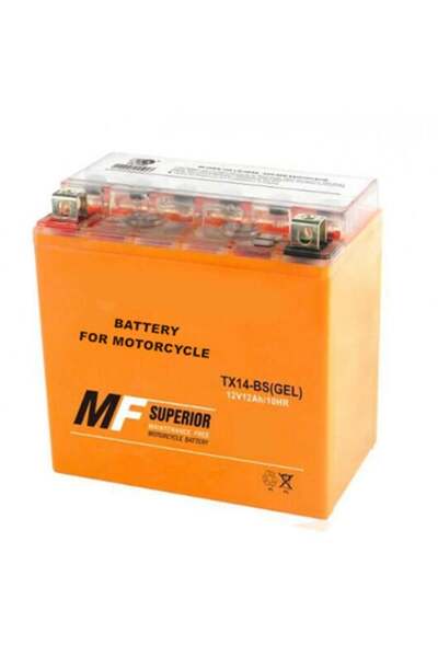 China Baterie gel portocalie 14ah 12v pentru Scuter, Atv, dimensiuni 14.5 x 1...