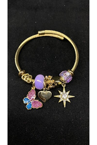 Tasarım Steel bracelet with charms