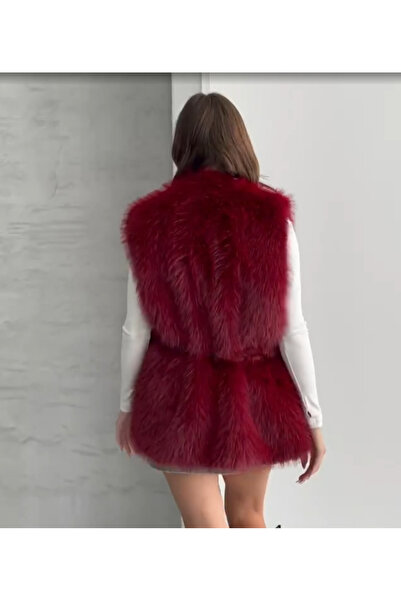 GAMZE ALPTEKİN Women's Furry Belted Vest
