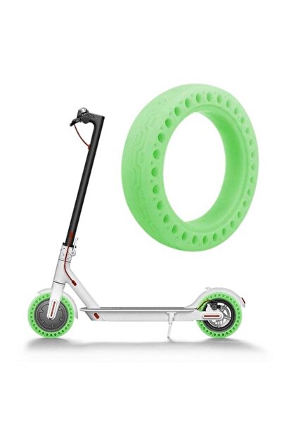 Universal Cauciuc solid verde florescent trotineta electrică 8.5 inch