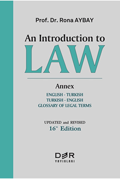 Der Yayınları An Introduction to Law / Rona Aybay / / 9789753537827