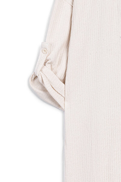 praye Slit Long Knitted Dress Cream