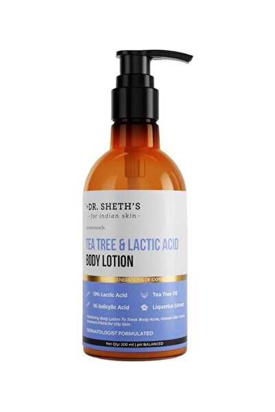 Dr. Sheth's لوشن للجسم بخلاصة شجرة الشاي وحمض اللاكتيك مع 1% حمض الساليسيليك