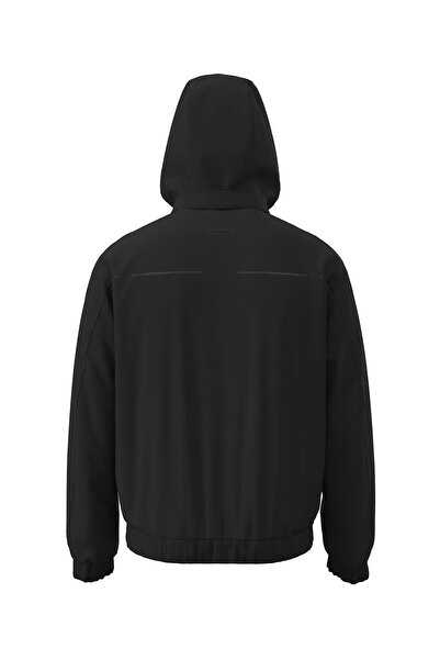 Calvin Klein Erkek Kapşonlu Yaka Uzun Kol Paraşüt Kumaş Cep Detay Siyah Ceket LV04LC511G-UB1