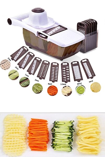 Empressco Pratik 13 Parça Sebze ve Patates Dilimleme Seti, Hazneli Rendeleme ...