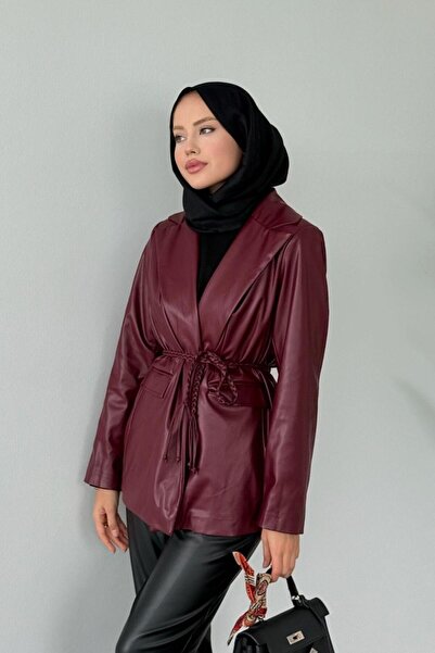 Şulemoda Giyim Jachetă Demi din piele, prune