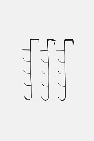 Farberware 3 Piece Over The Door Hook Set, Black