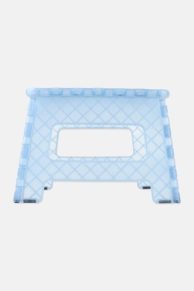 Farberware Plastic 13 Inch Folding Step Stool With Handle, Blue