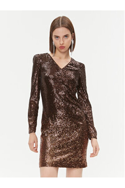 Dkny Γυναικείο Φόρεμα Casual DD3HZ942 Καφέ