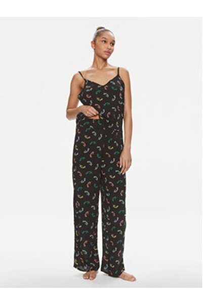 Dkny Γυναικείες Πιτζάμες YI50005 Μαύρες