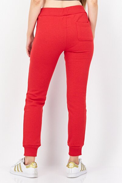 Geographical Norway Women Drawstring Brand Logo Sweatpants, Red