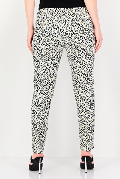 Reiko Women Cropped Fit Animal Print Chino Pants, Multicolor