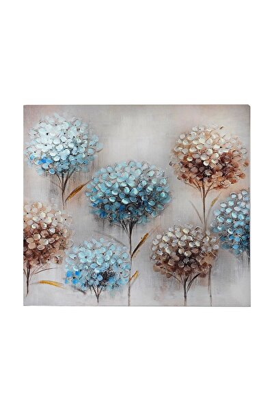 MAPLE LEAF لوحة فنية جدارية من القماش، 40% رسم يدوي على إطار جداري 80×80 سم