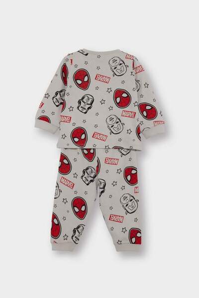 DeFacto Erkek Bebek Marvel Comics Pijama Takımı Penye Uzun Kollu Üst Uzun Alt F4579A525WN