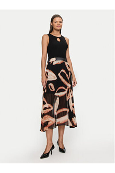 Dkny Γυναικείο Φόρεμα Casual P4EUBP76 Μαύρο, Πολύχρωμο