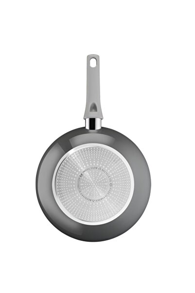 TEFAL Wok Pan C4241943 +, 28cm, Ceramic coat, Thermo-Signal&Fusion,Thermo-Spot, Induction, Gray