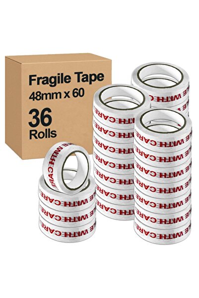 MARKQ [36 لفة] شريط هش - 48 مم × 60 ياردة بمقبض شديد التحمل مع شريط عناية للت...