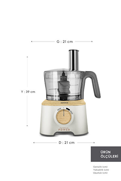 woodhub Çok fonksiyonlu güçlü mutfak robotu, kahverengi, 2000 W