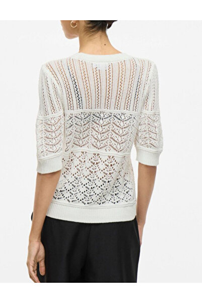 VILA short-sleeved sweater, white