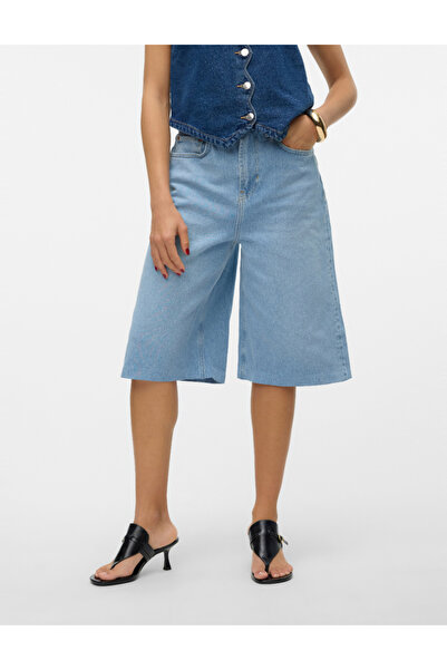 Vero Moda Pantaloni Aware 3/4, albaștri