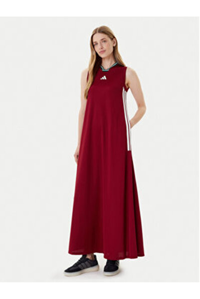 adidas Γυναικείο Φόρεμα Casual Πολύχρωμο SPORTSWEAR-JX5160 CBURGU/ΛΕΥΚΟ/DRKGRN