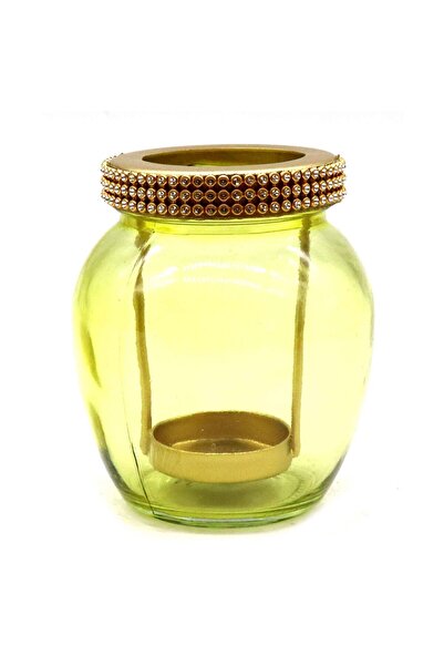 MAPLE LEAF حامل شمعة صغيرة بلون النعناع