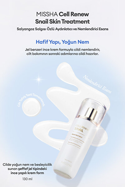 Missha Salyangoz Özlü Yoğun Nemlendirici ve Aydınlatıcı Set Cell Renew Snail Skin Care Set
