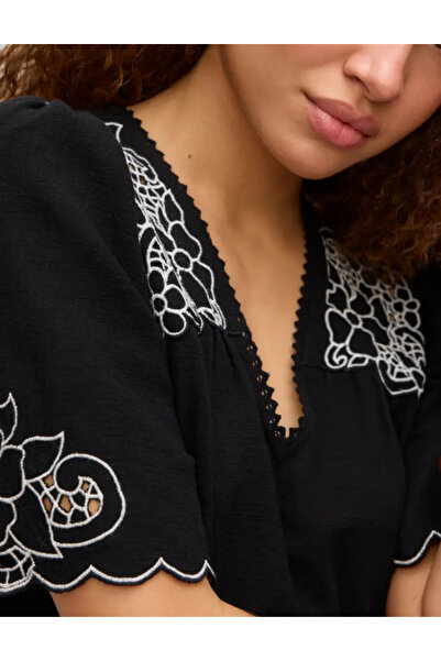 Vero Moda cămașă cu mânecă scurtă, neagră