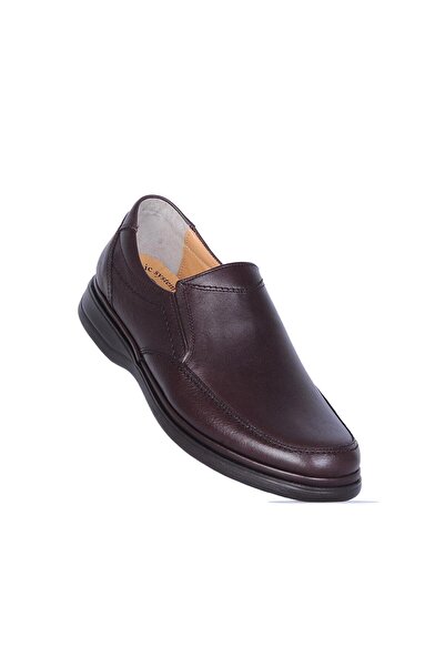 Ayakcenter 24-Cpr02 Brown Leather Men's Casual Daily Shoes