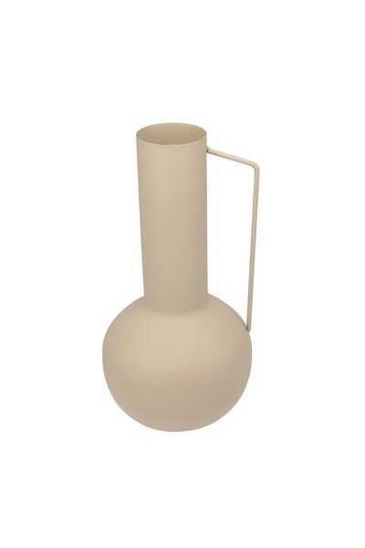 Gift Design Vază decorativă, din zinc, culoare bej, 17x17x34,5 cm