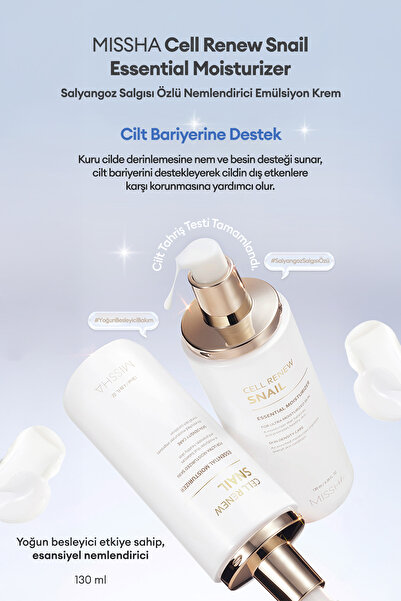 Missha Salyangoz Özlü Yoğun Nemlendirici ve Aydınlatıcı Set Cell Renew Snail Skin Care Set
