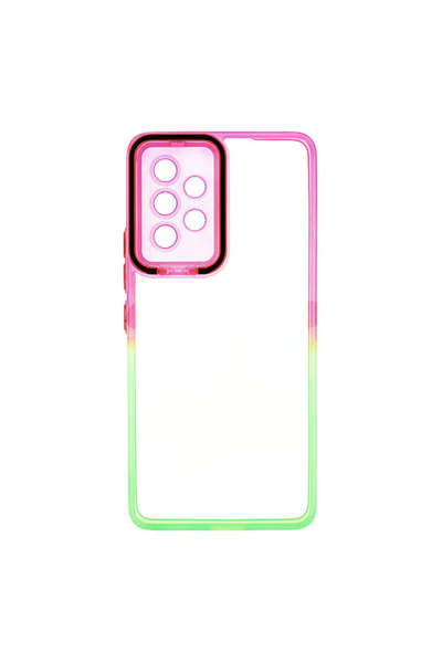 Optim Solution Husa pentru Samsung Galaxy A53 5G, Soft TPU, Gradient Design, Fashion Style, Verde si Roz