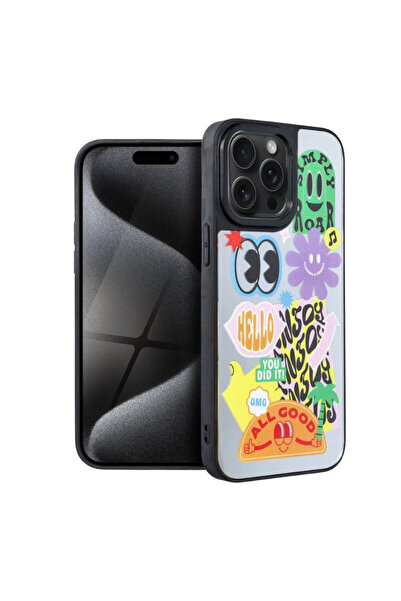 Optim Solution Husa Mirror Flash pentru Apple Iphone 15 Pro Max, Eyes Design,...