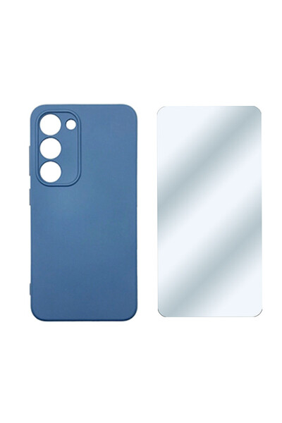 Optim Solution Set Husa din silicon si Folie pentru Samsung Galaxy S23 Plus, ...