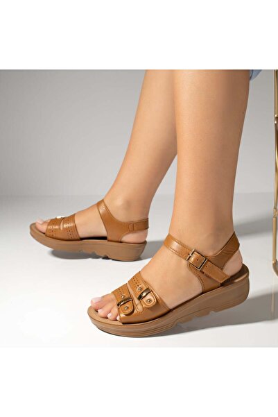 BMoD Sandale cu platformă maro pentru femei MOD13909