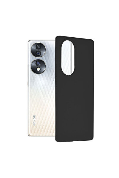 Optim Solution Husa de silicon TPU cu Microfibra pentru Honor 80, Interior Mi...