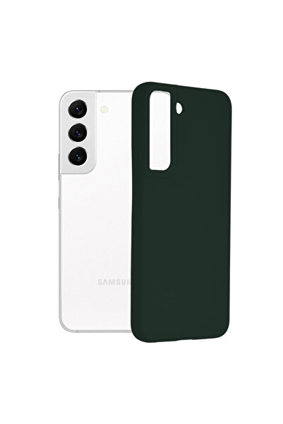 Optim Solution Husa Protectie Double Structure pentru Samsung Galaxy S22, Microfibra, Verde Oxford